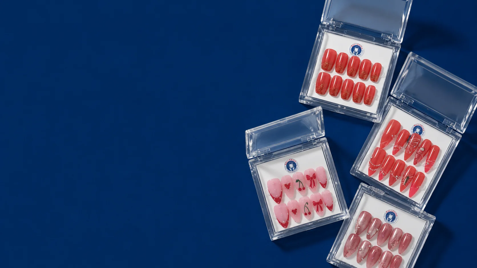 Nail boxes from Ballerina Nails and Spa