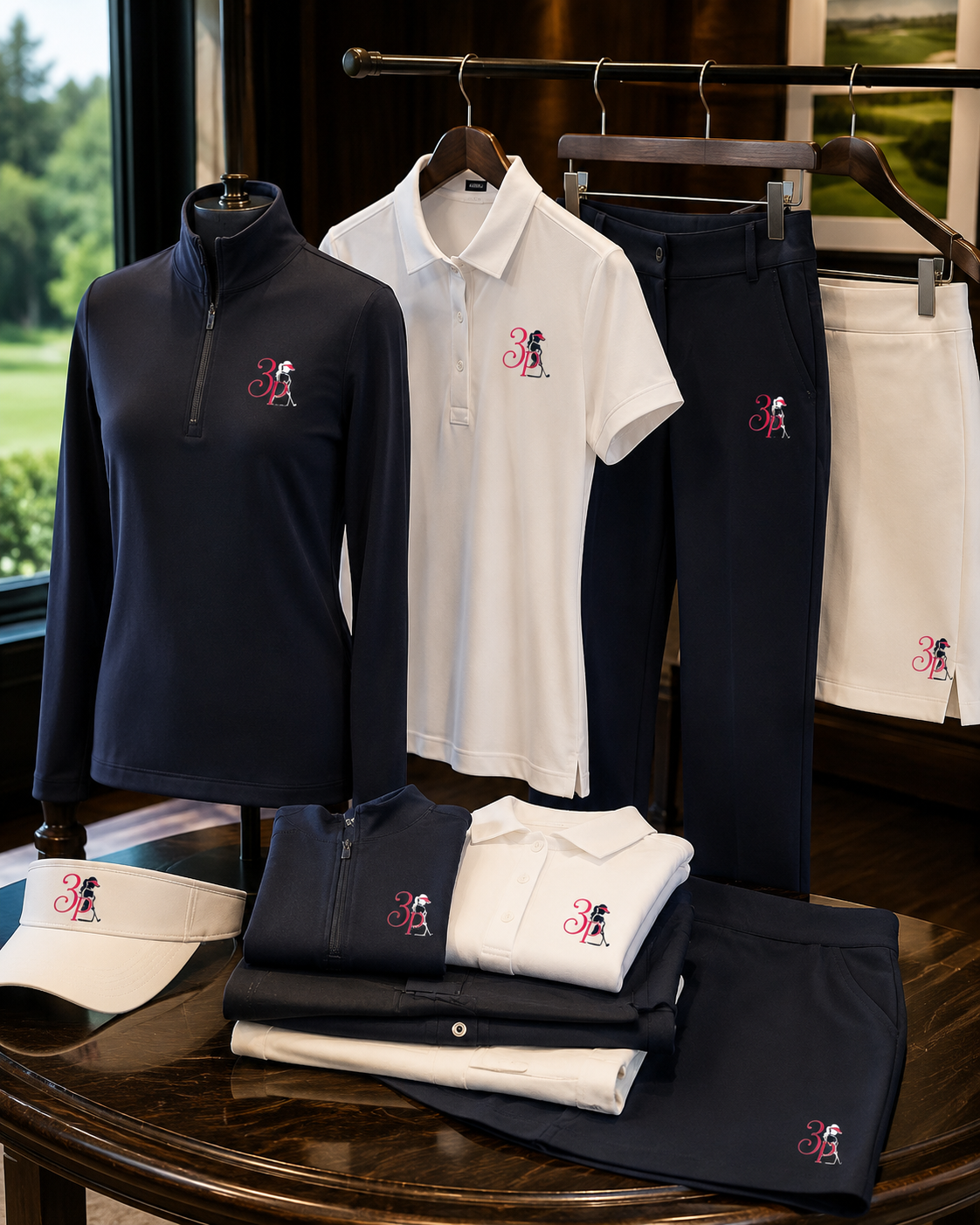 Apparel detail photography showcasing 3P Ladies Golf Apparel garment construction