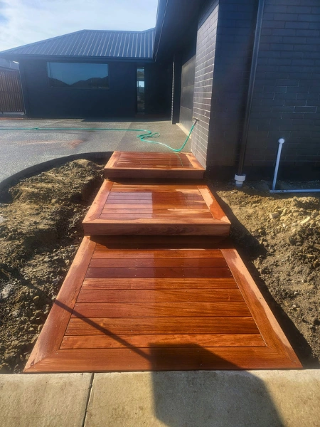 Newly Built Timber Steps