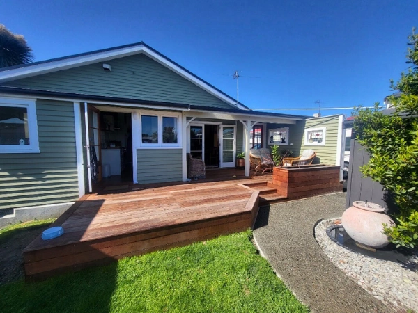 deck and outdoor area building project