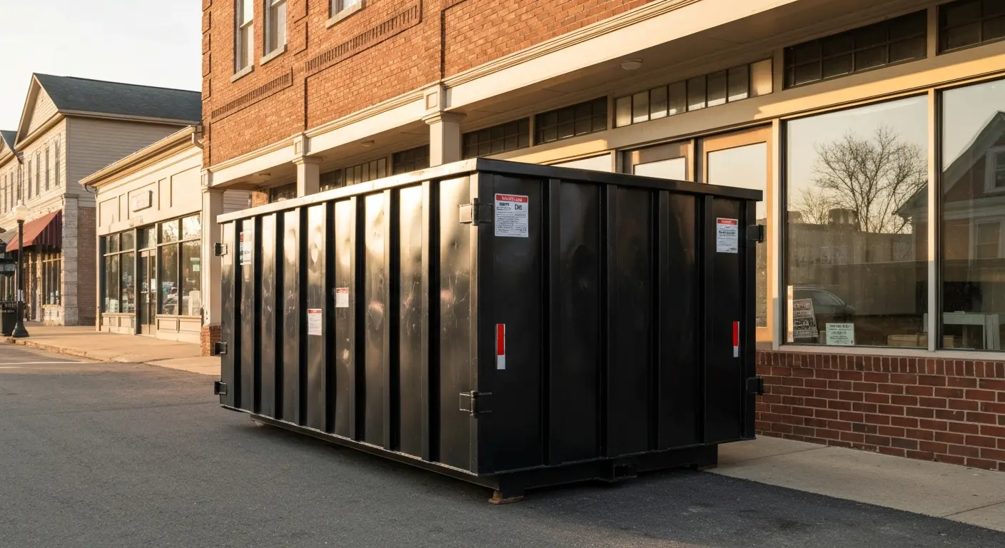 Commercial dumpster for retail business