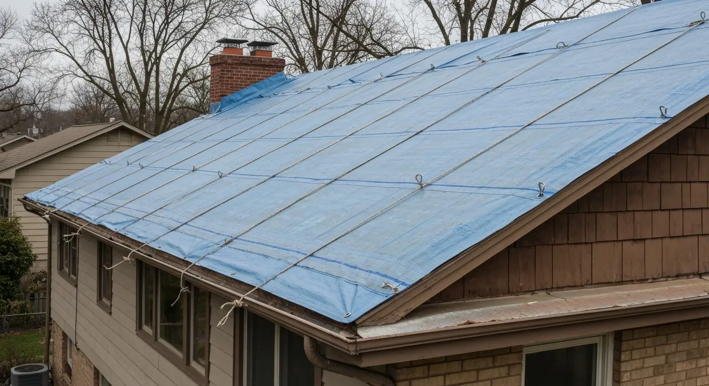Long-term roof tarp protection