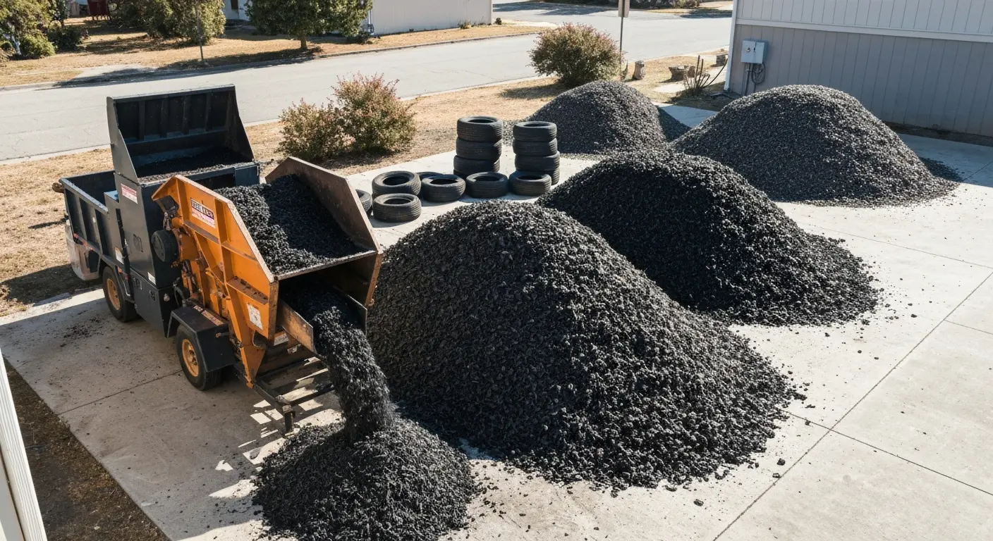 Tire shredding service