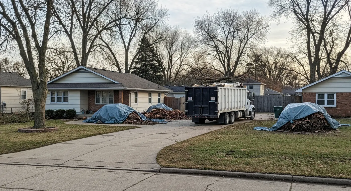 Storm debris removal in Springfield