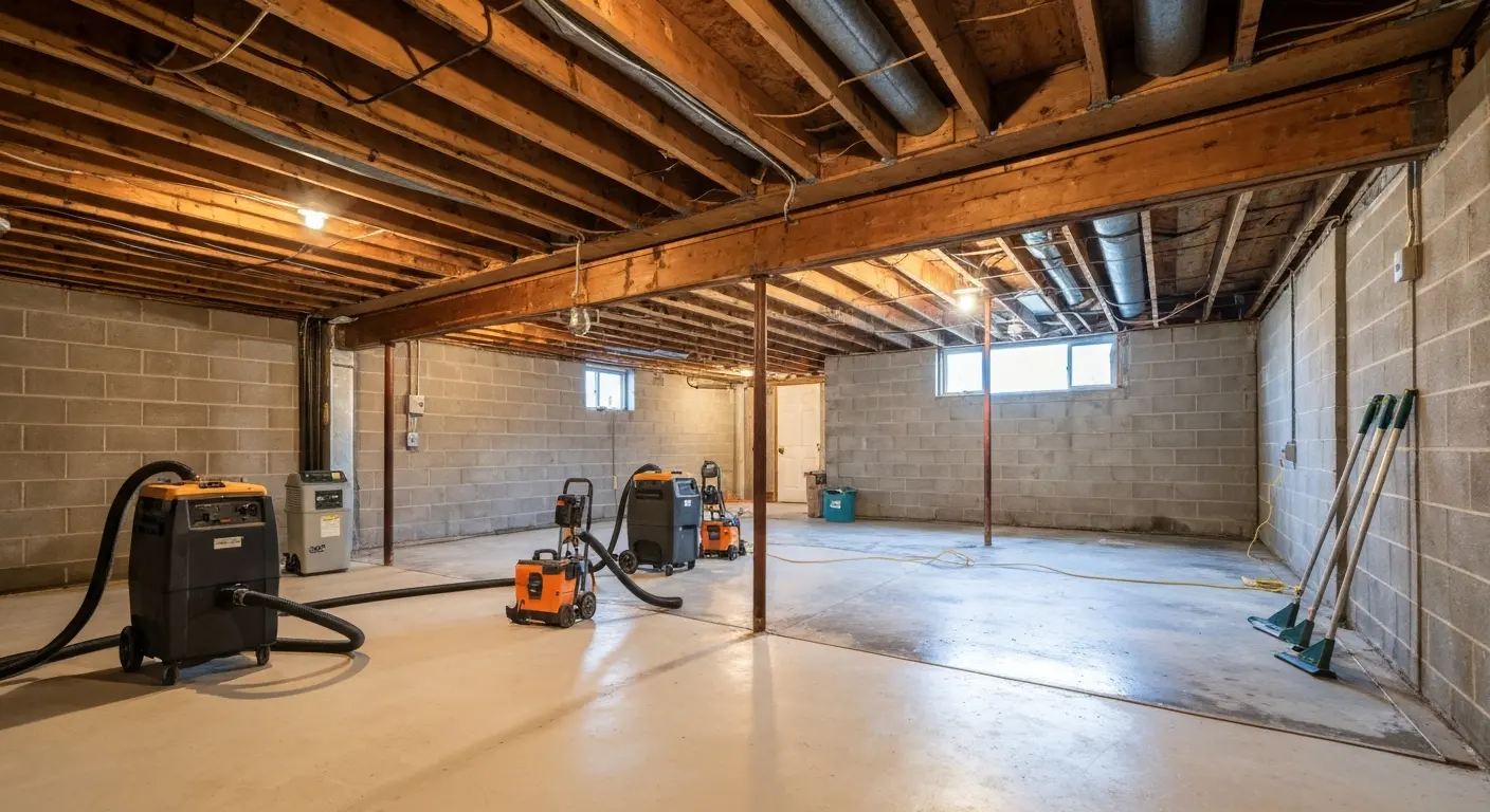 Basement water removal service