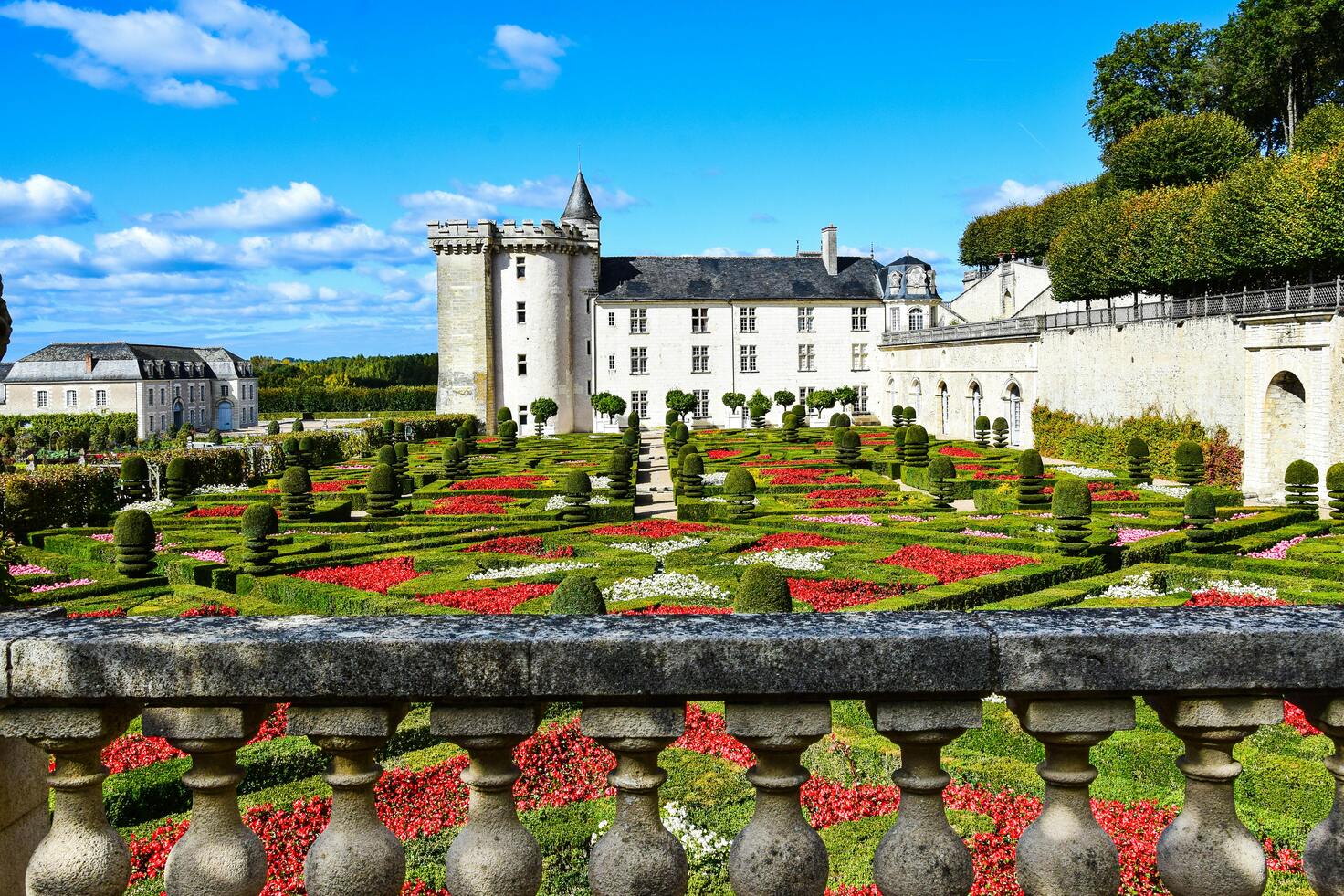 French chateau with gardens