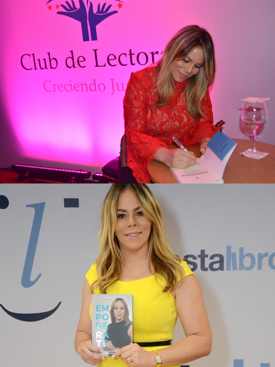 Michelle Campillo con su libro Empodérate