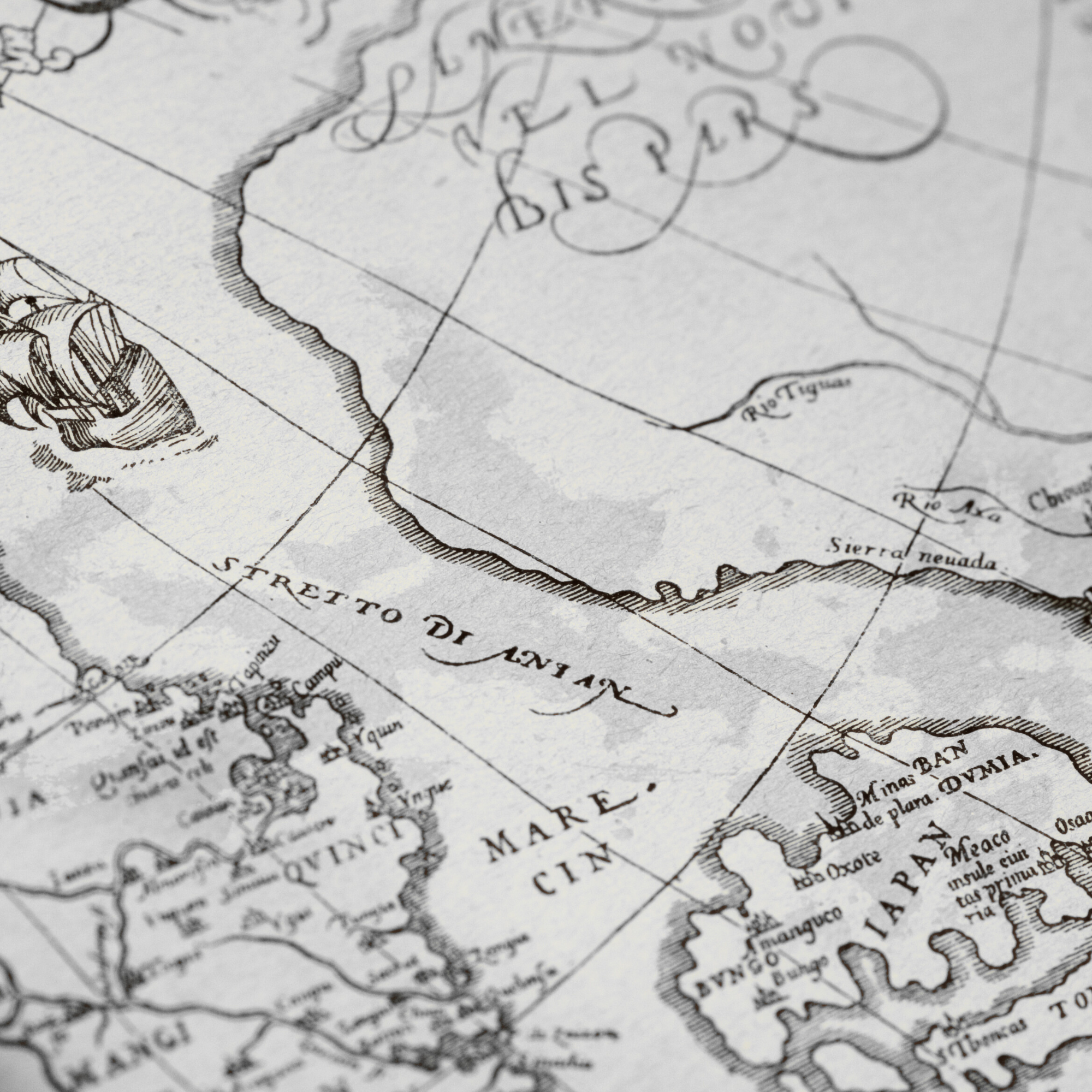 Close-up of antique map symbolizing clarity of direction, purpose, and soul-led growth guided by Adam Feuerstein’s coaching programs