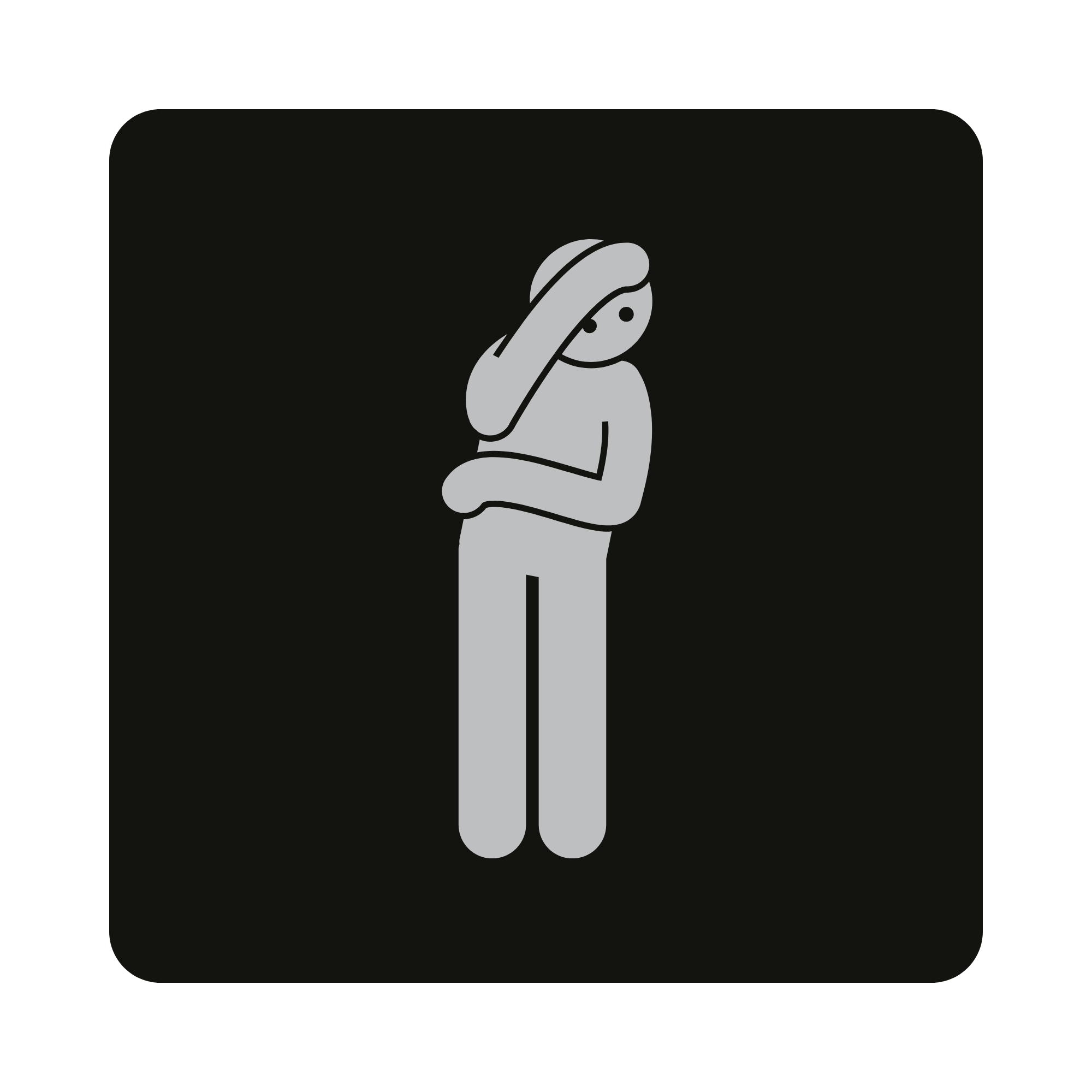 Icon of a figure with hand raised symbolizing shame reclamation, connected to Adam Feuerstein’s work helping people dismantle inherited beliefs and reclaim their voice