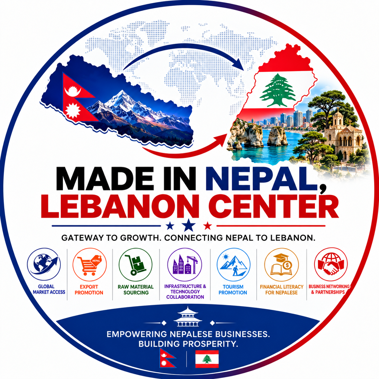Made in Nepal, Lebanon Center logo