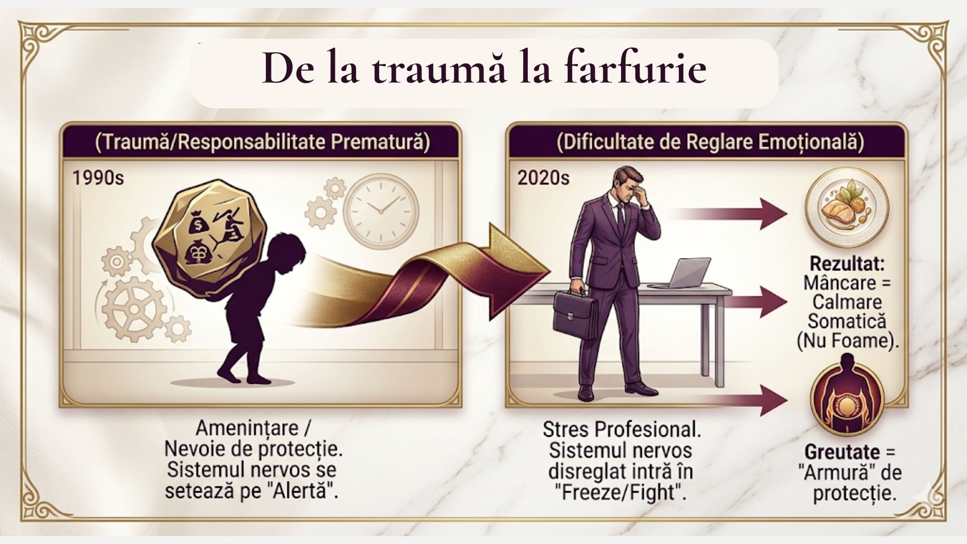 De la trauma la farfurie