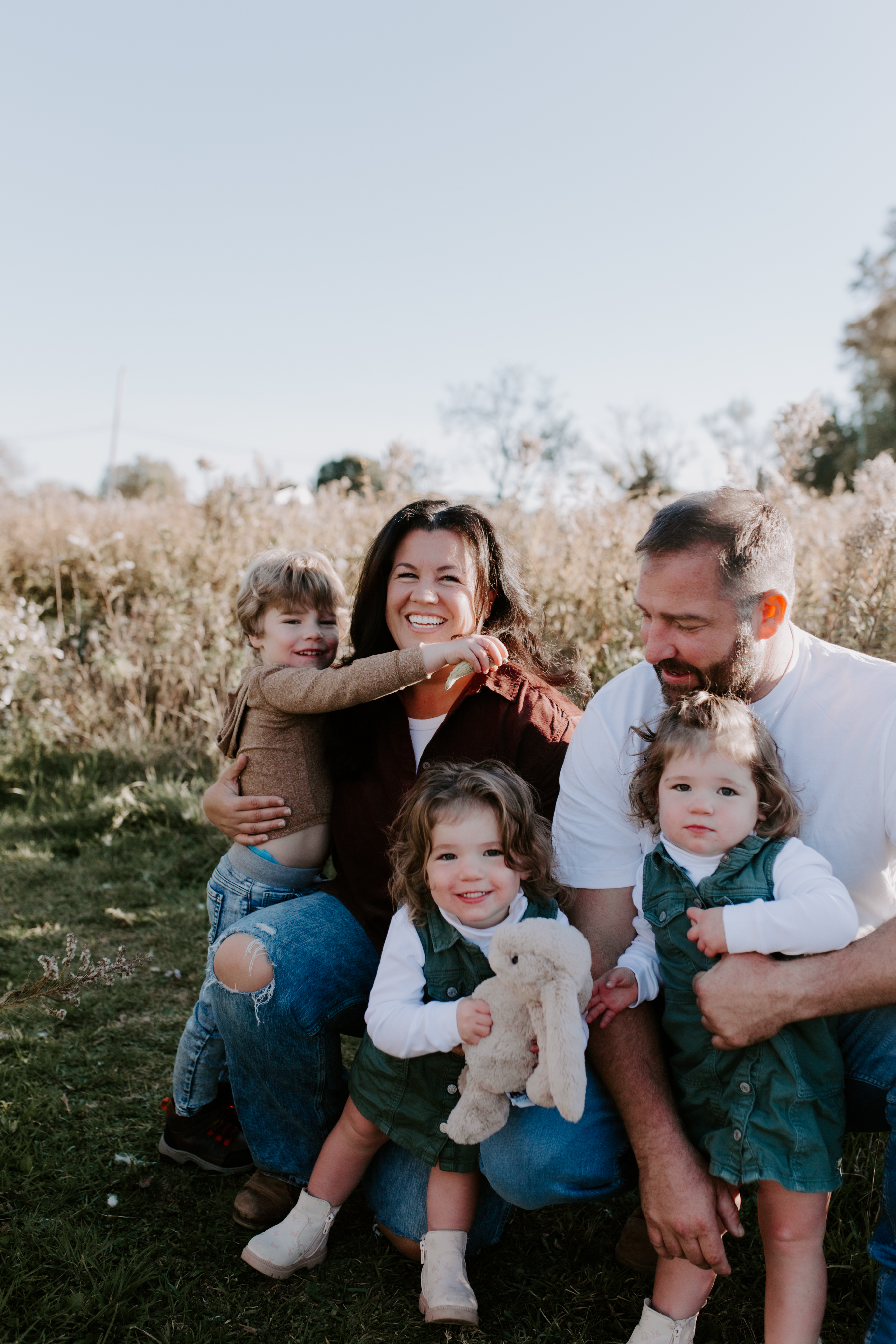 Elizabeth with her husband and three kids