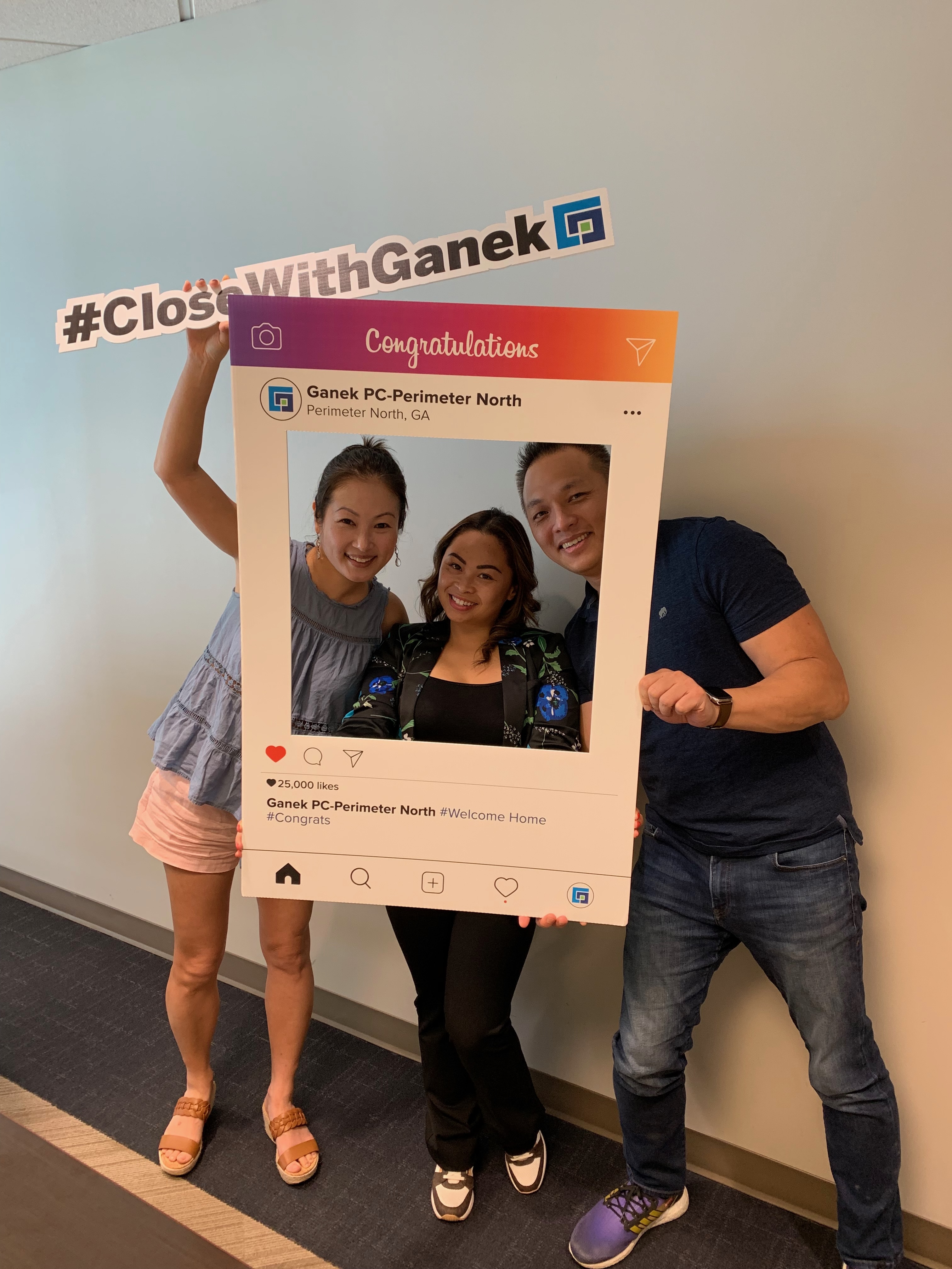 Wei celebrating a closing at Ganek PC