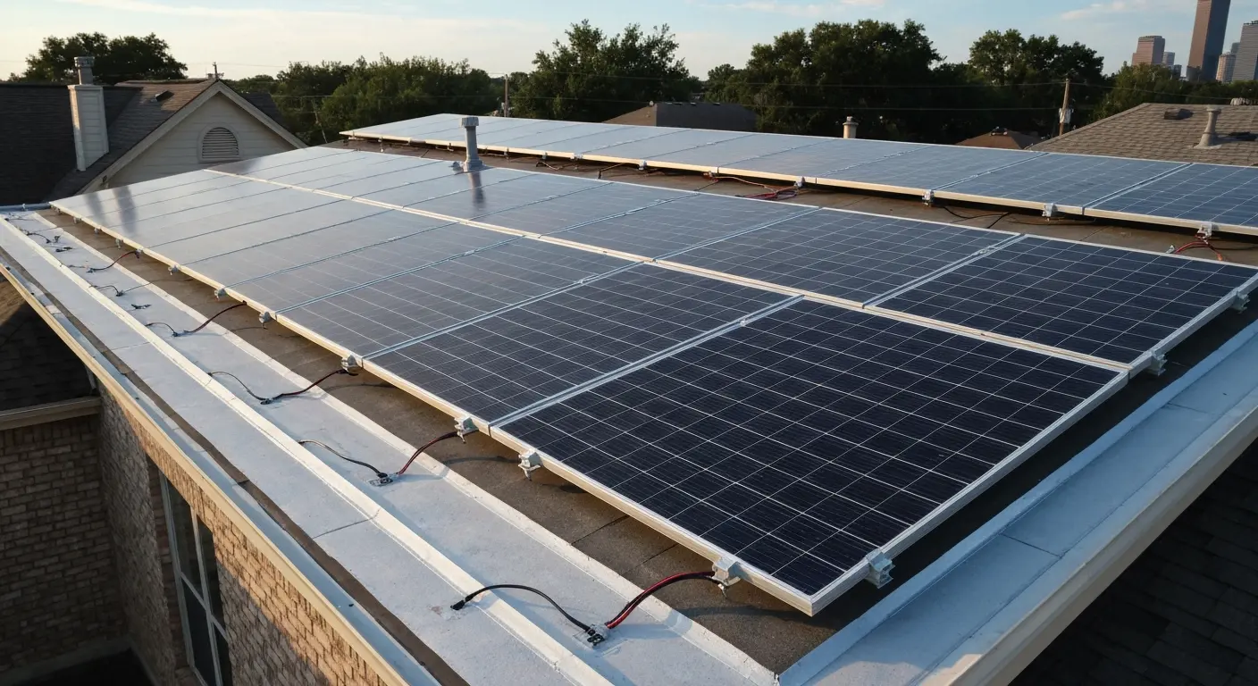 Residential solar installation on Heights home