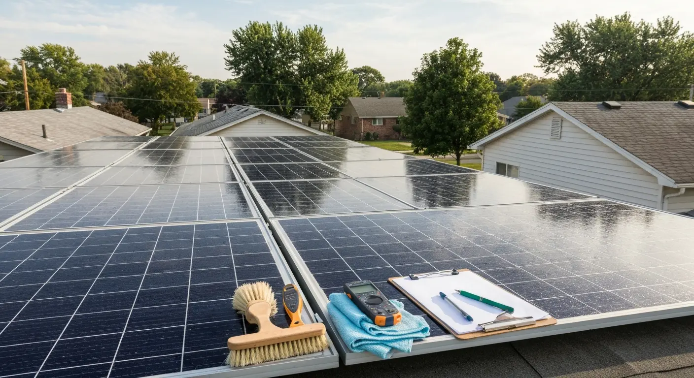 Solar panel maintenance