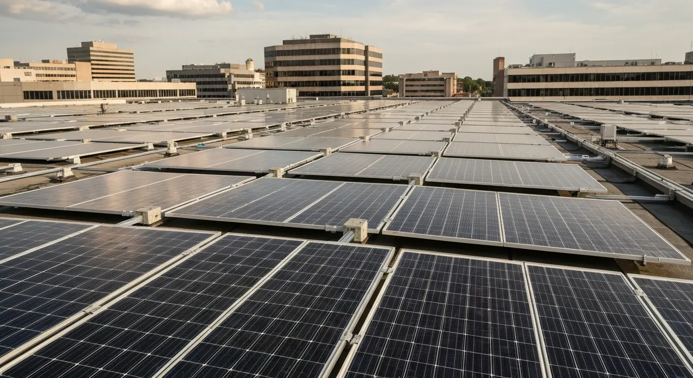 Commercial rooftop solar array