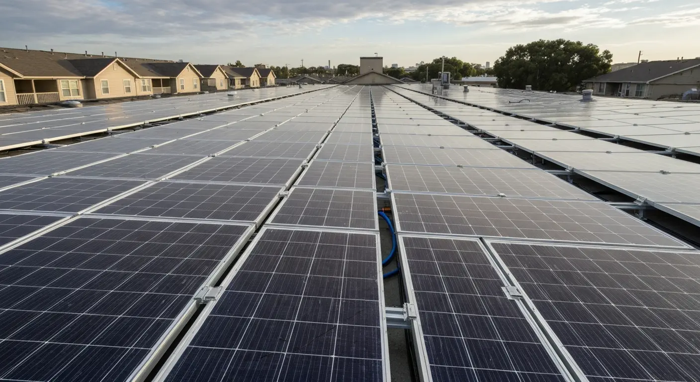 Commercial solar system on multi-unit property