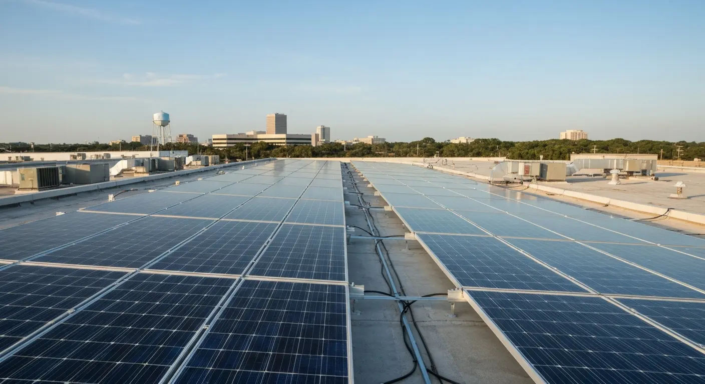 Commercial solar installation