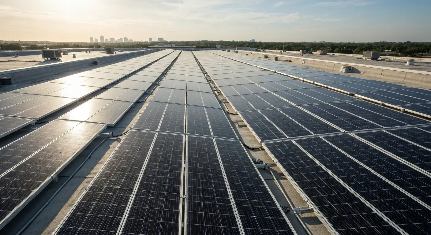 Commercial solar installation