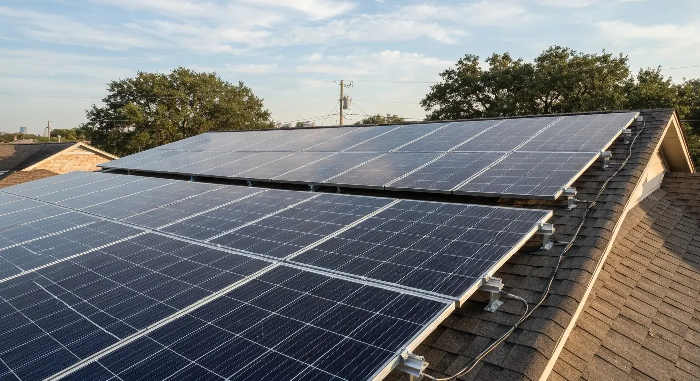 Rooftop solar installation