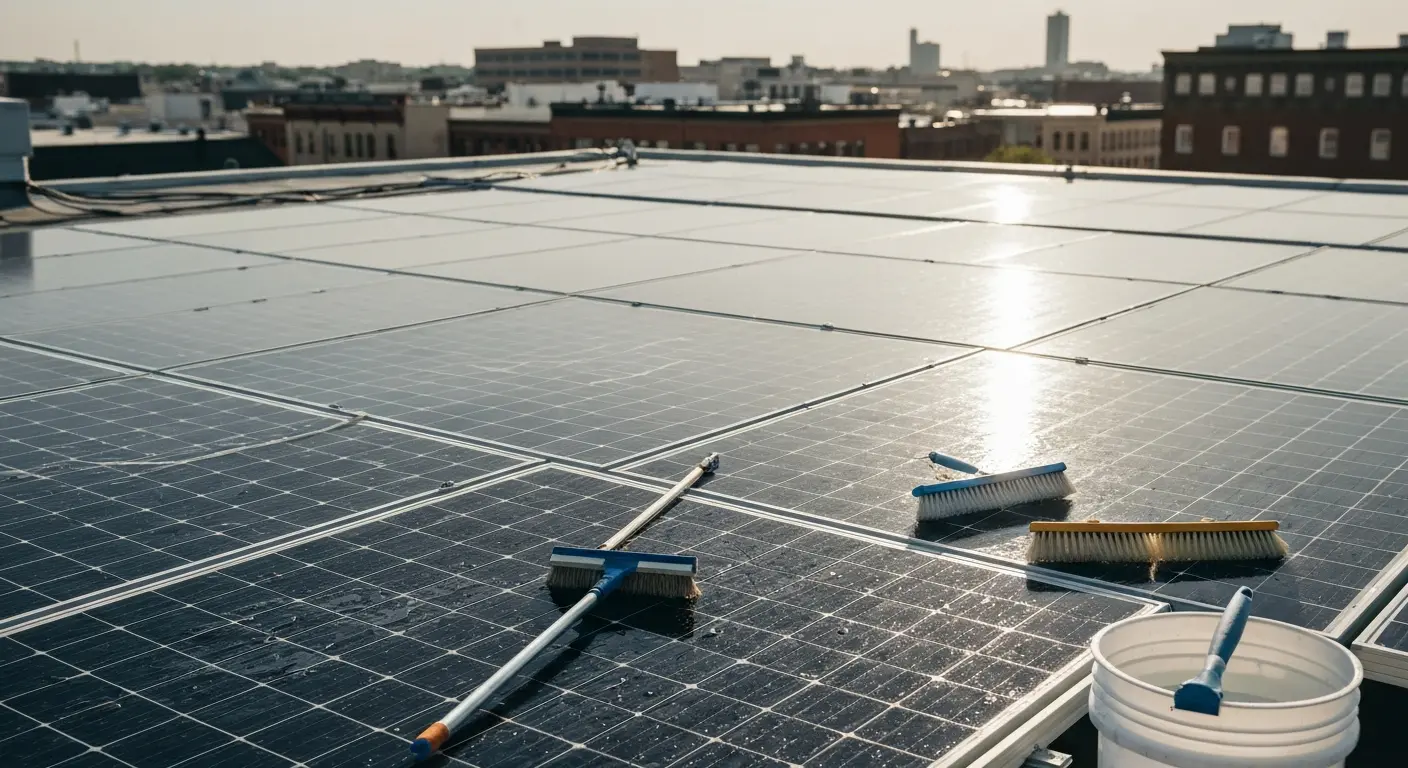 Solar panel maintenance and cleaning service