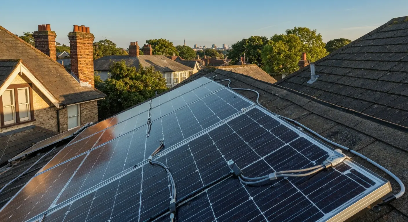 Residential solar panels installation
