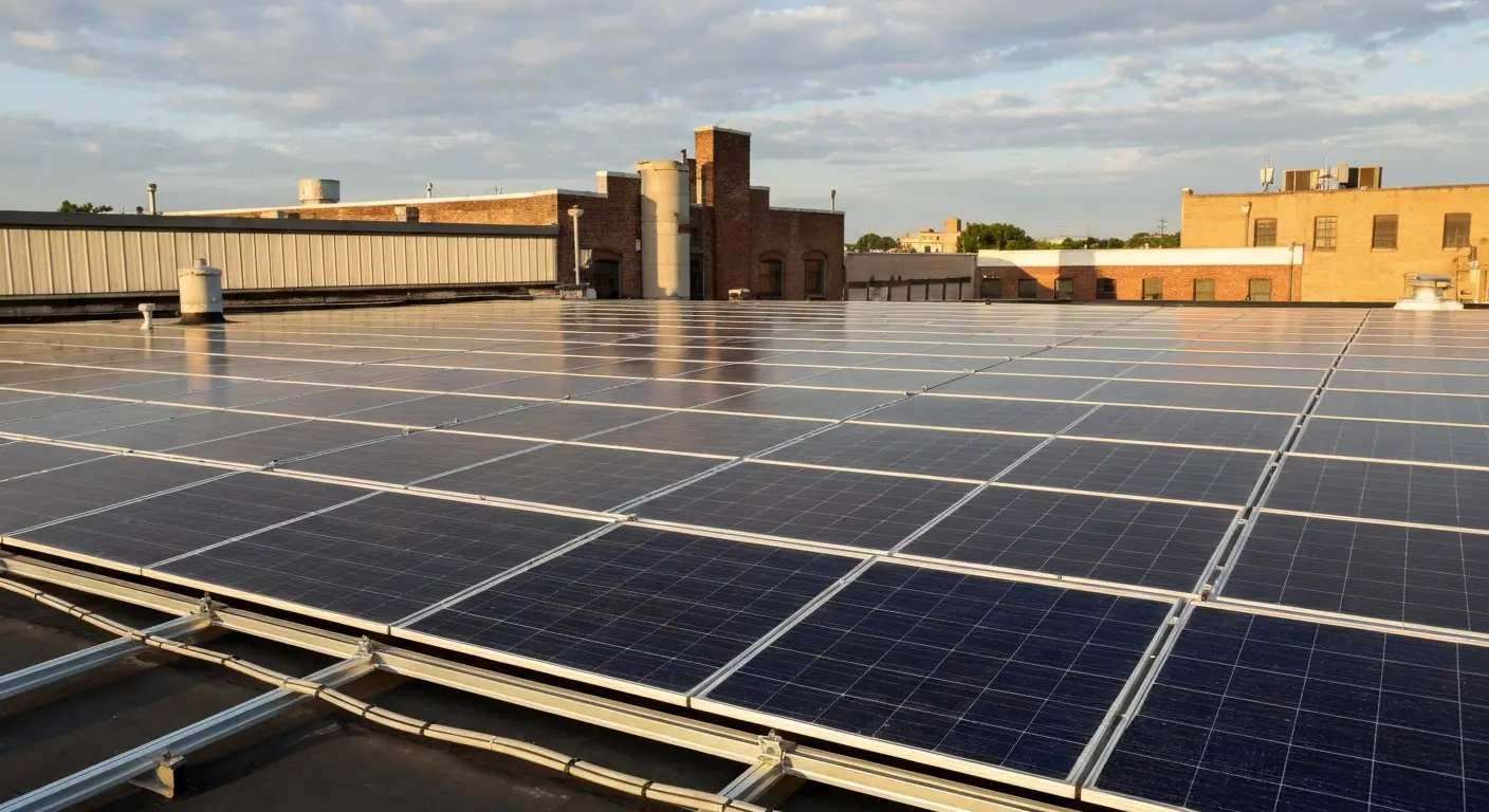 Commercial solar installation