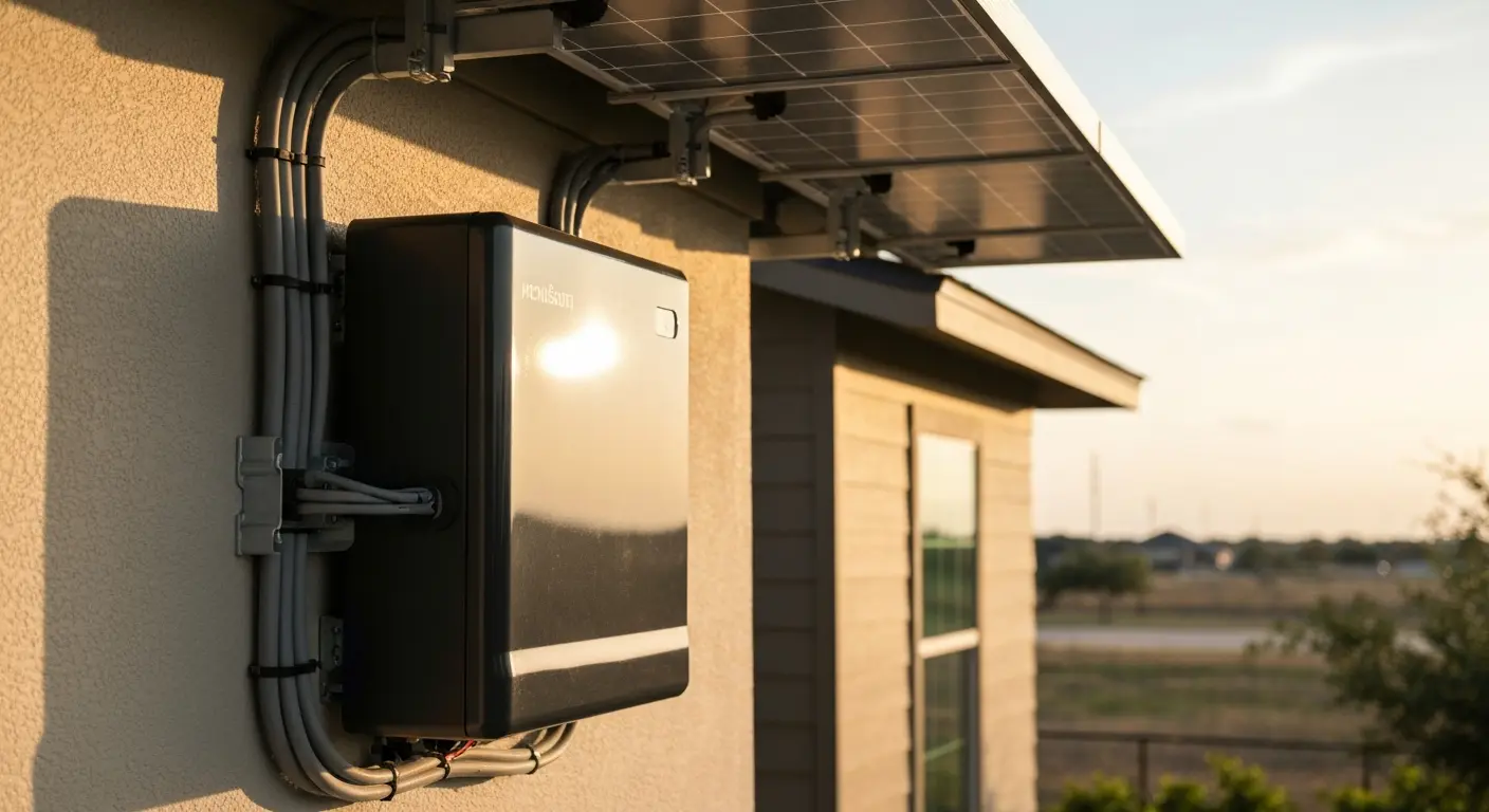 Solar battery storage system in Houston home