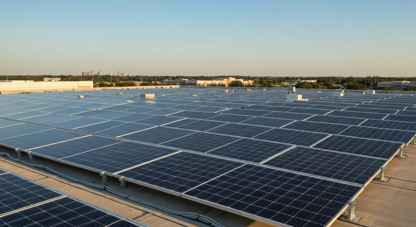 Commercial rooftop solar array