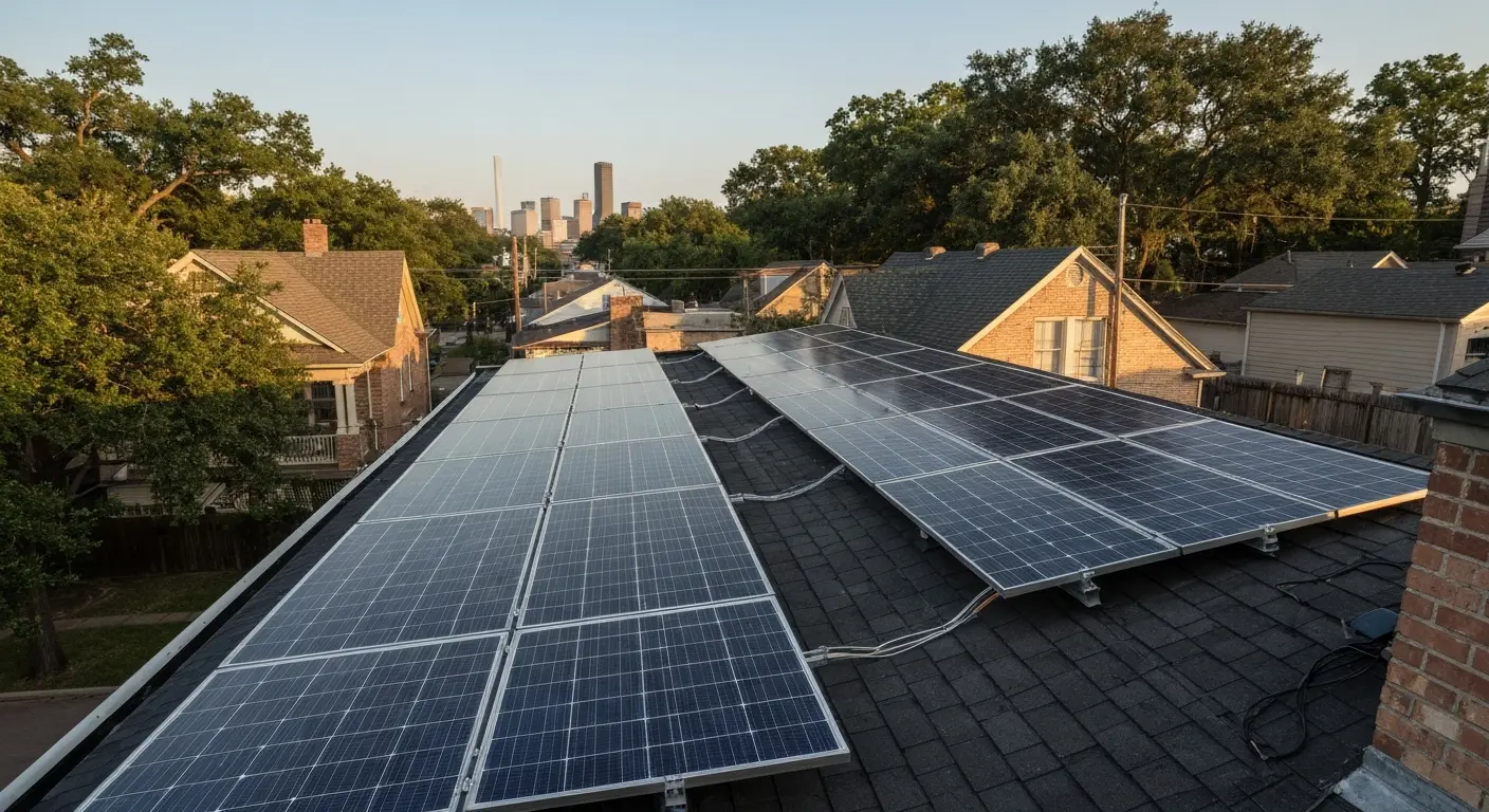 Residential solar panel installation on Third Ward home