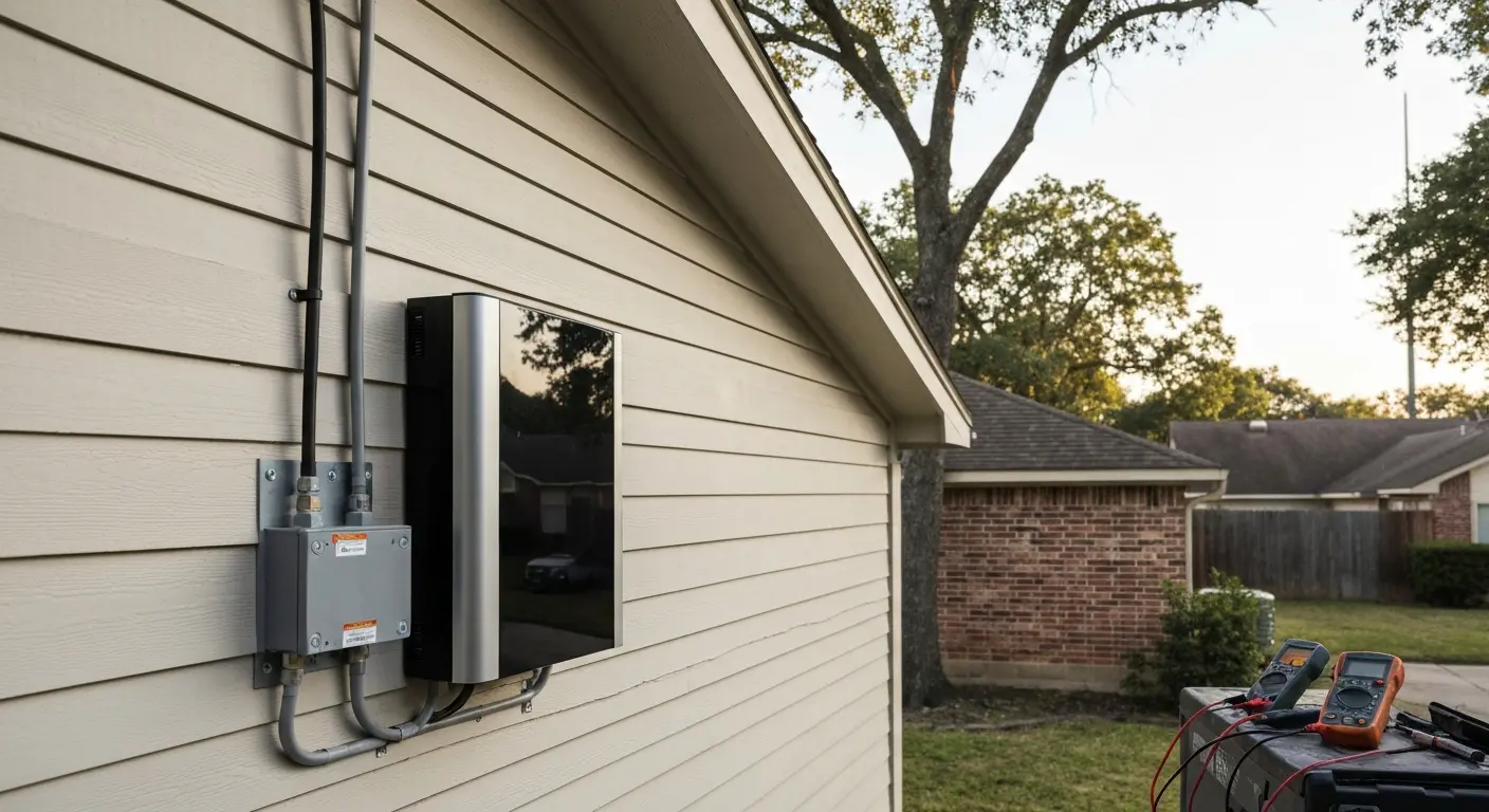 Home battery backup system installation