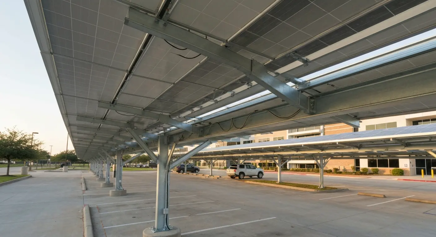 Commercial solar installation