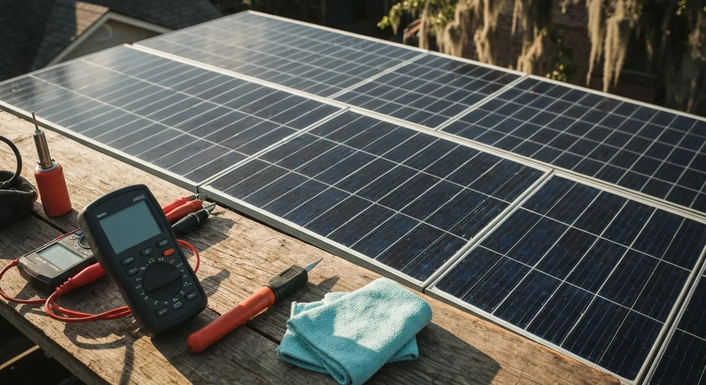 Solar panel maintenance service