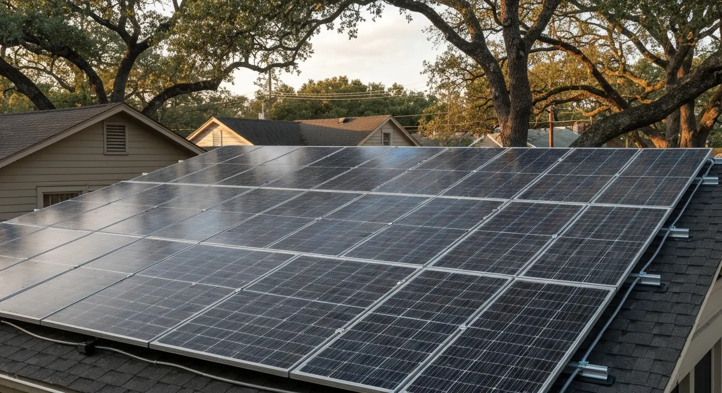 Residential solar panel installation on Montrose home