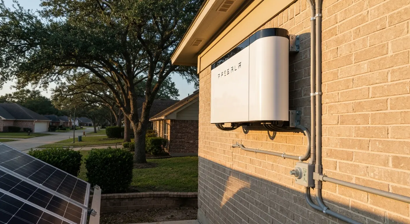 Battery storage installation for solar backup
