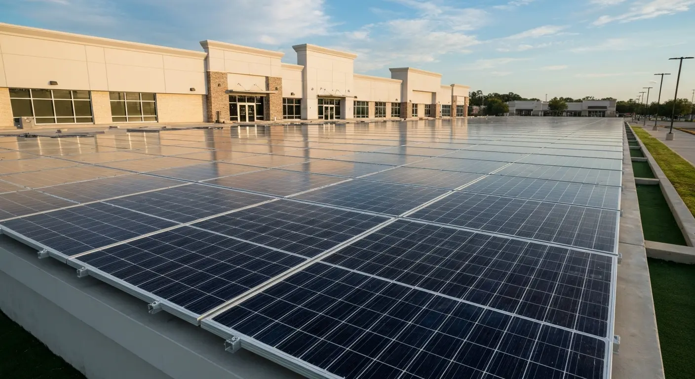 Commercial solar installation for Kingwood business