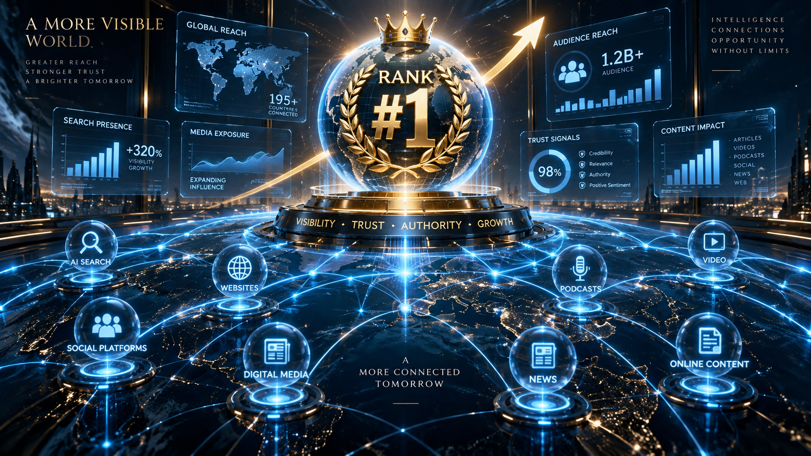 Rank #1 visibility network visual
