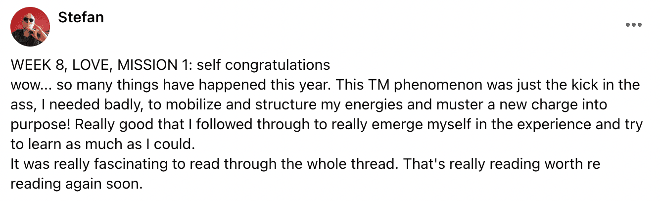Written client review 134 — Transformation Mastery Mentoring 2.0.