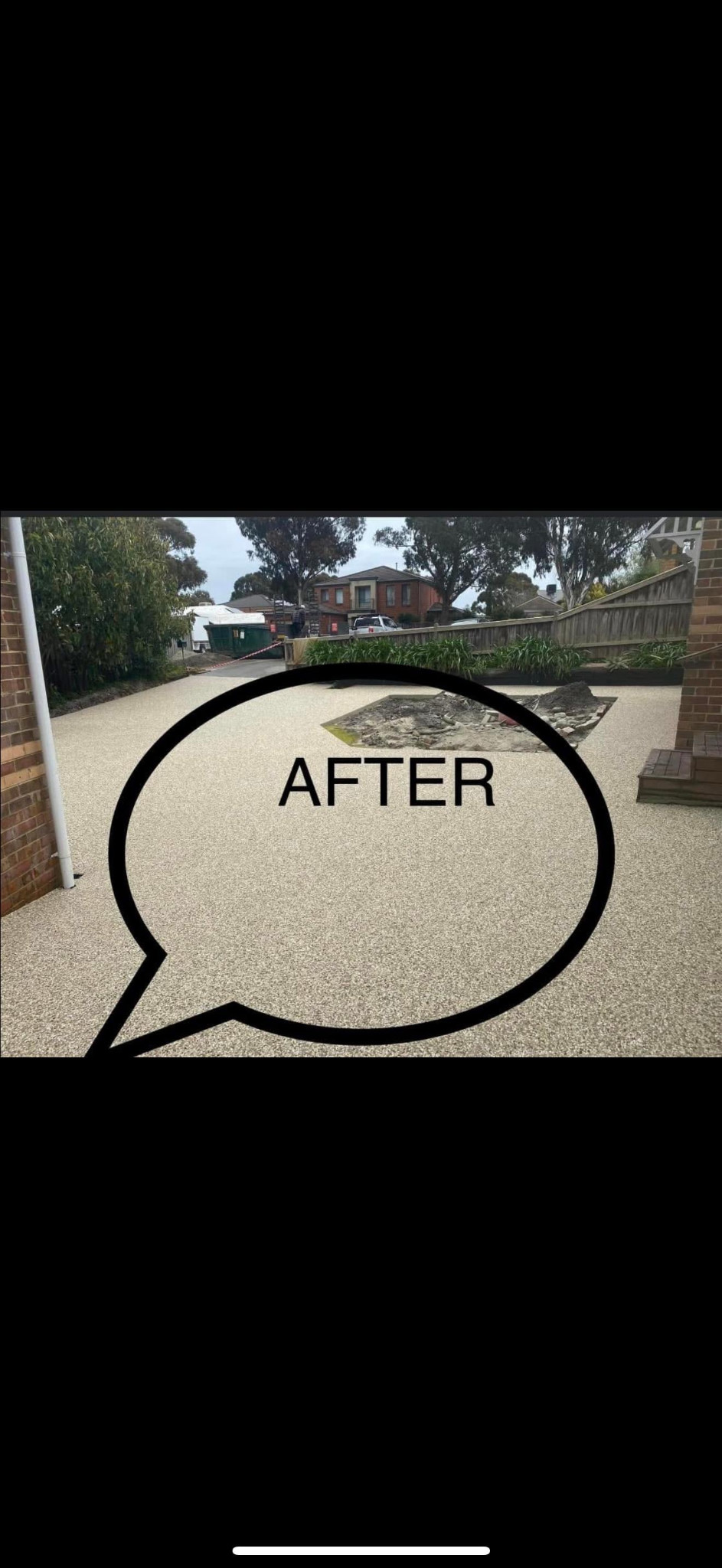 Outdoor concrete area in a supplied project photo marked After