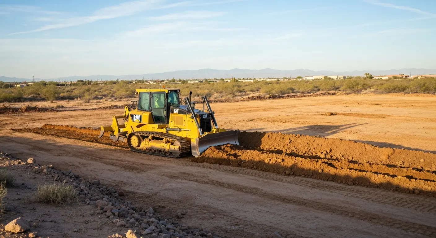 Dozer on commercial site