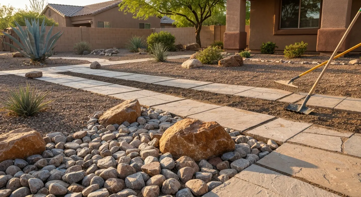 Landscape rock installation