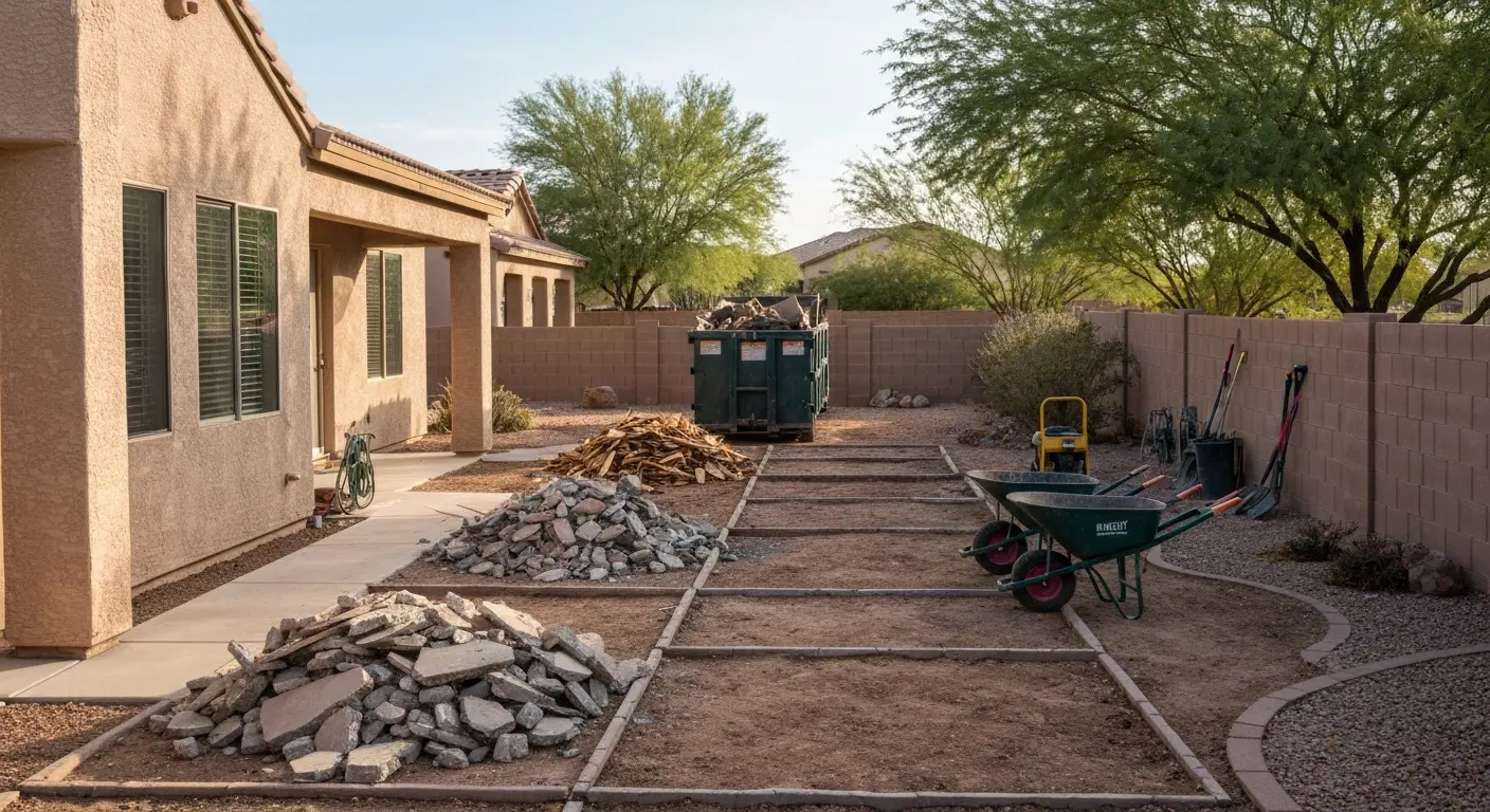 Construction debris removal in Surprise