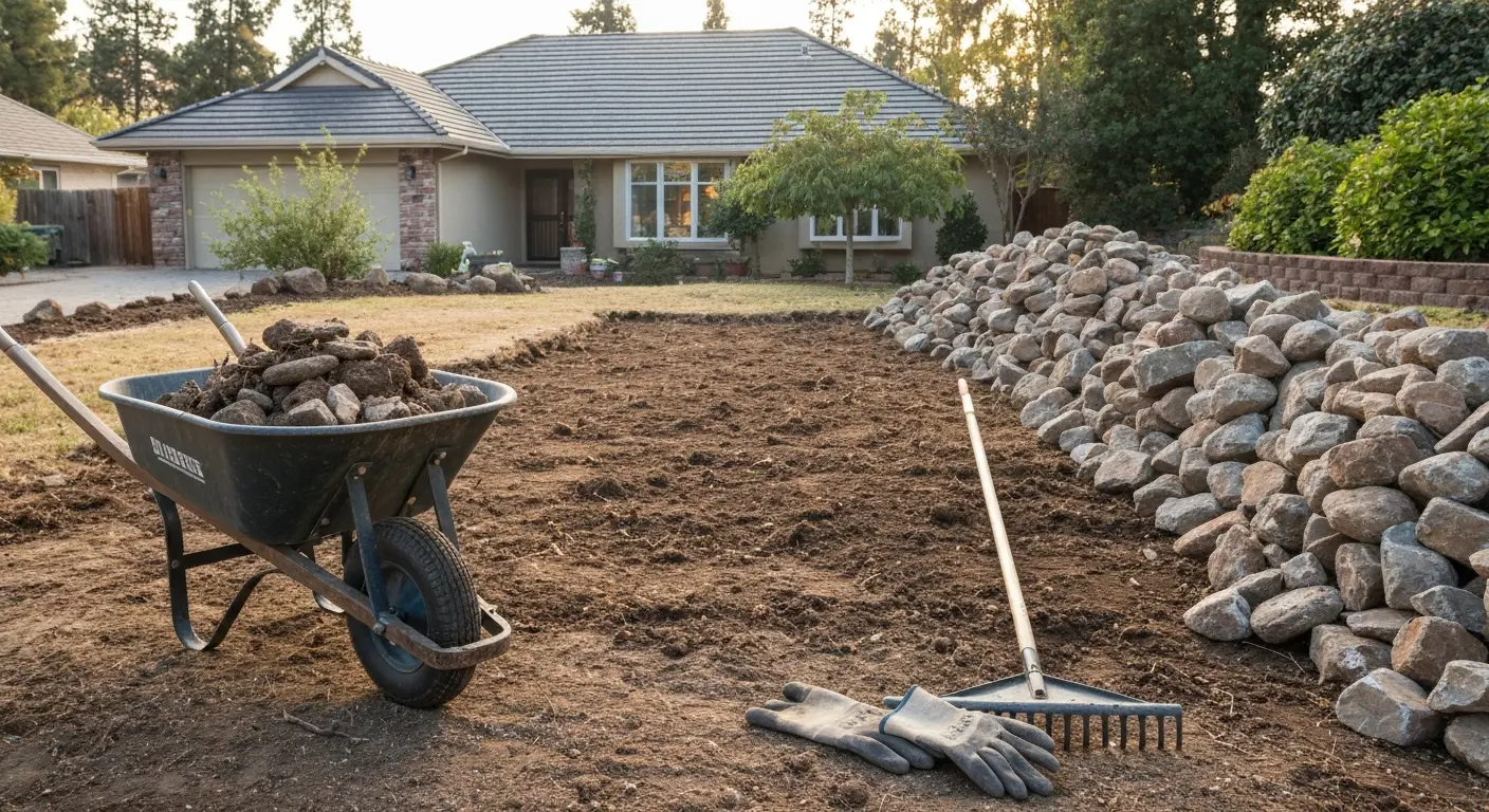 Landscape rock removal