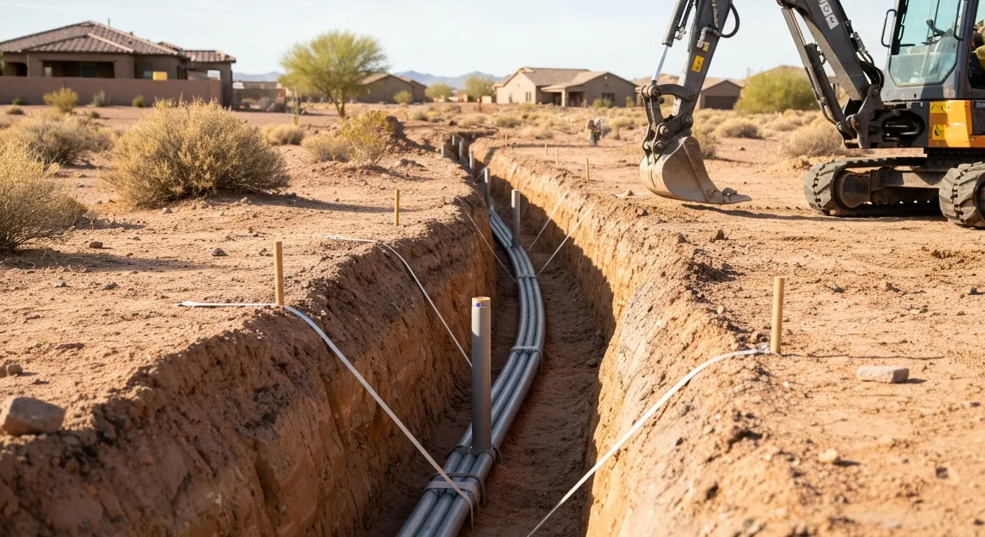 Trenching equipment for utility work