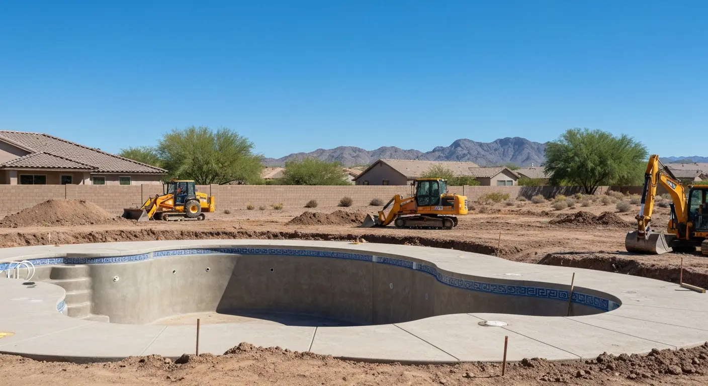 Pool excavation project in South Phoenix