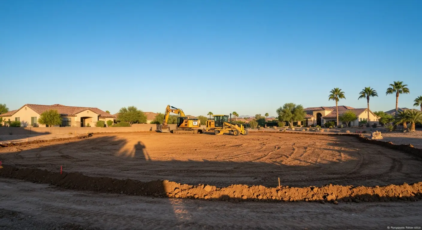 Professional excavation services on Arcadia estate