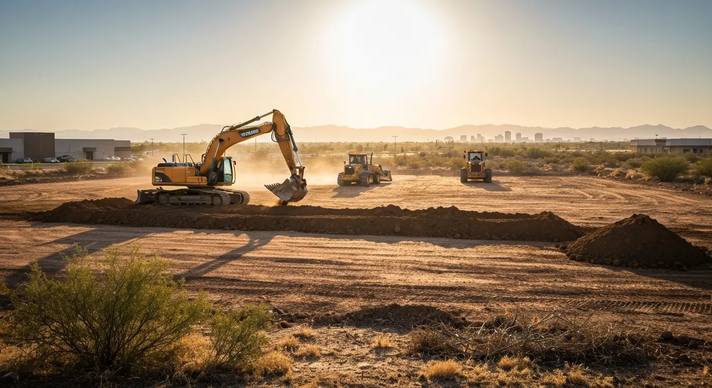 Commercial excavation in South Phoenix