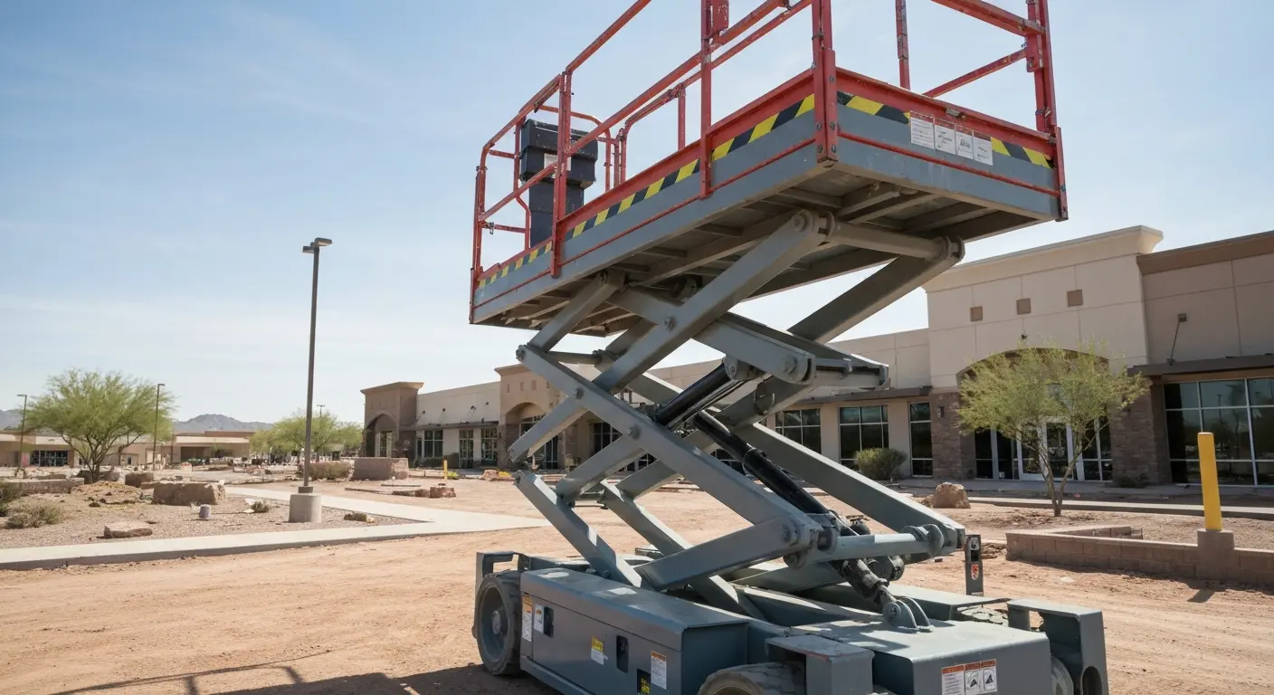 Scissor lift in action