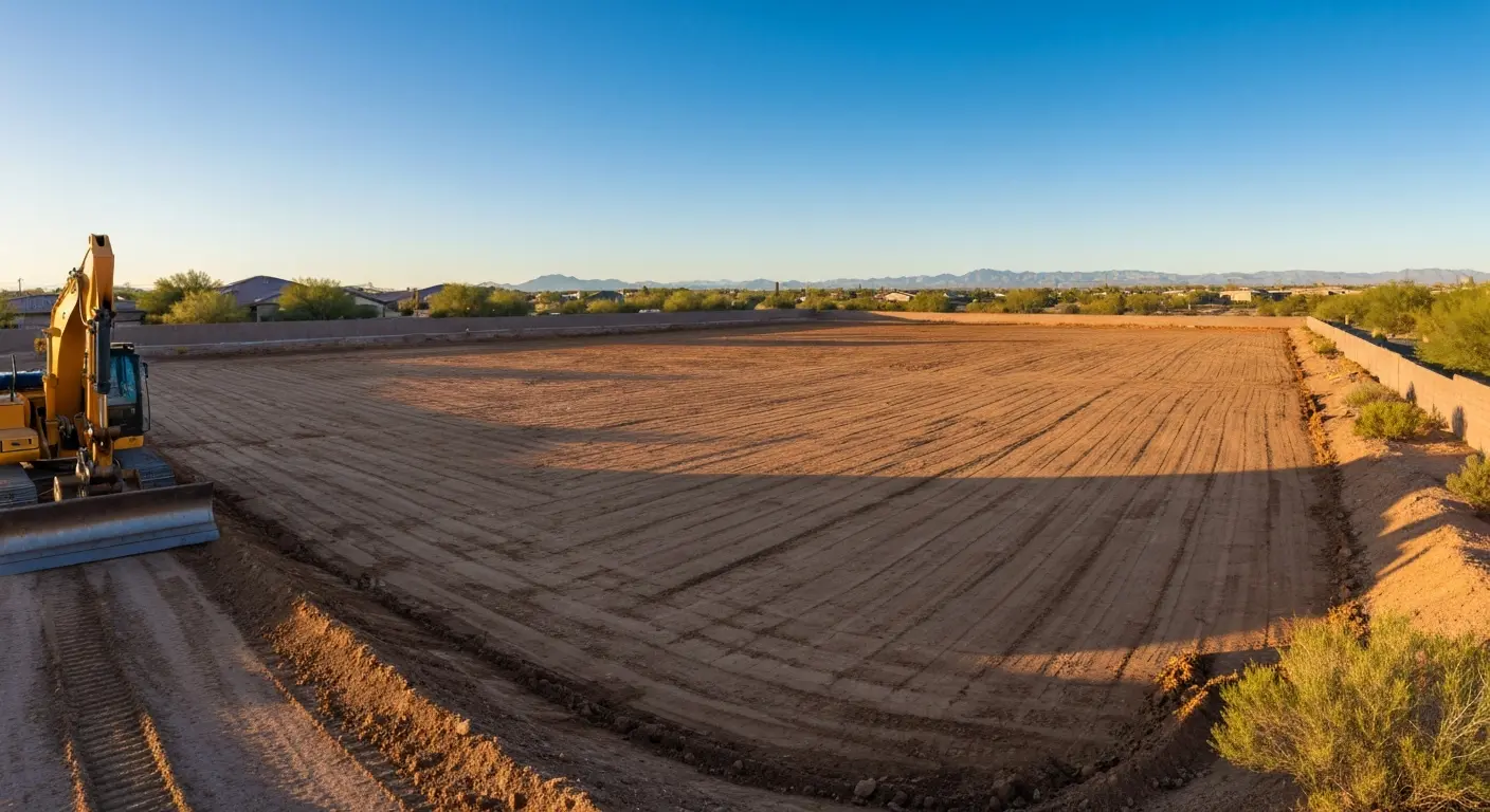 Site cleanup and lot leveling in Surprise