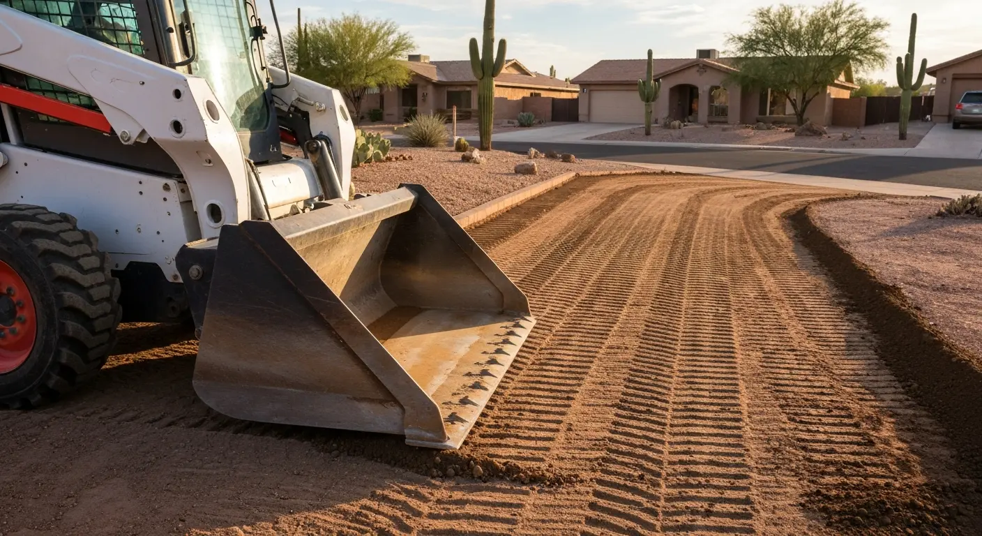 Skid-steer smooth grading bucket project
